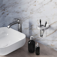 Paini Lady Стакан с держателем, стекло, цвет: хром 89CR041VR