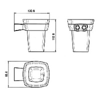 Paini Lady Стакан с держателем, стекло, цвет: хром 89CR041VR