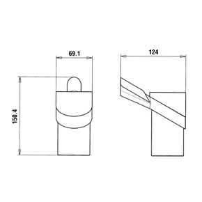 Paini Morgana Стакан с держателем, стекло, цвет: хром 73CR041VR