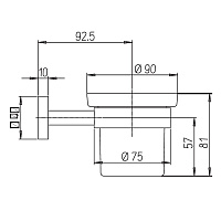 Paini Pixel Стакан с держателем, стекло, цвет: хром 81CR041BI