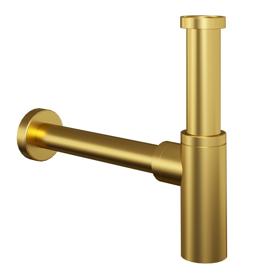 Paini Cox Сифон для раковины латунный, цвет: золото брашированное 78PJ849