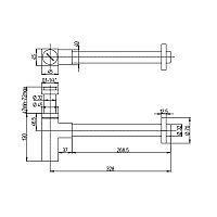 Paini Dax-DaxR Сифон для раковины латунный, цвет: черный брашированный 84PZ849