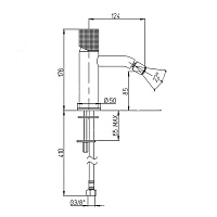 Paini Cox Grip Смеситель для биде, без донного клапана, цвет: хром 7GCR304