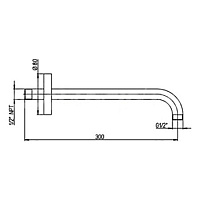 Paini Кронштейн настенный 40 см, цвет: хром 50CR745T130BI
