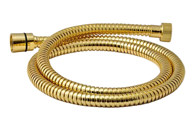 Remer Душевой шланг 150 см, в металлической оплетке, цвет: oro lucido 333CN150DO