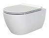 Boheme Bianca Унитаз подвесной 52,5х37 безободковый с крышкой микролифт смыв каскадный, цвет: white 963-SET-W
