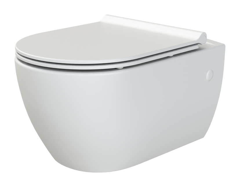 Boheme Bianca Унитаз подвесной 52,5х37 безободковый с крышкой микролифт смыв каскадный, цвет: white 963-SET-W