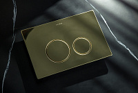 Boheme Кнопка смыва для инсталляции, 2 режима, нержавеющая сталь, цвет: gold 649-G