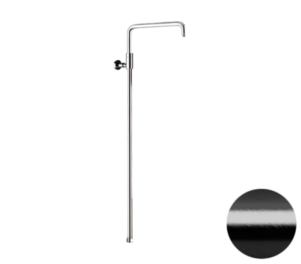 Remer Душевая колонна 159 см, без смесителя и верхнего душа, цвет: cromo nero spazzolato 330A7DCESDEVCFP