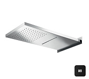 Almar Slim Верхний душ с кронштейном настенным 31х59,2 см, 2 режима, цвет: matt black E044193.MB