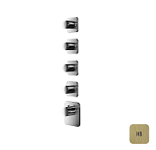 Almar High Flow Kuky Термостат для душа, внешняя часть на 4 потребителя, цвет: brushed high brass E180004.HB