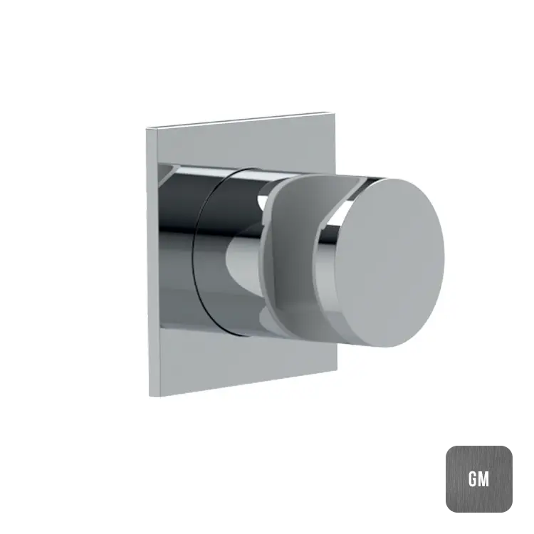 Almar Square Шланговое подключение для лейки с держателем, цвет: brushed gun metal E095046.GM