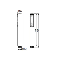 Almar Skinny Ручной душ, 1 режим, цвет: matt black E082019.MB