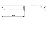 Almar Accessories Полка подвесная 30х7h см, цвет: brushed copper E300001.CO316