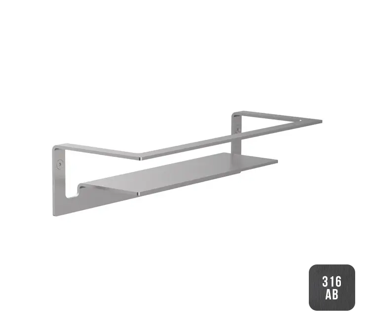 Almar Accessories Полка подвесная 30х7h см, цвет: brushed absolute black E300001.AB316