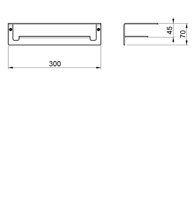 Almar Accessories Полка подвесная 30х7h см, цвет: brushed absolute black E300001.AB316
