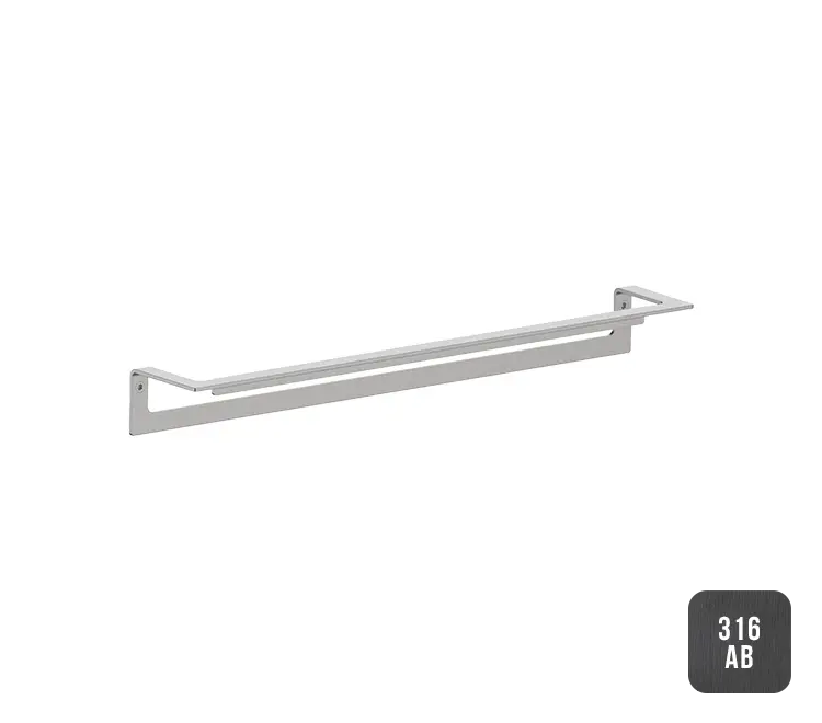 Almar Accessories Полотенцедержатель 45 см, подвесной, цвет: brushed absolute black E305001.AB316