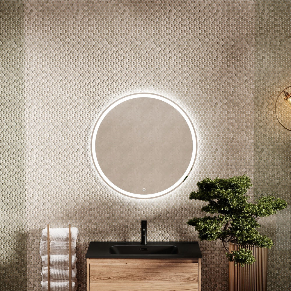 Sancos Bella Зеркало с подсветкой d60 см, сенсорный выключатель BE600