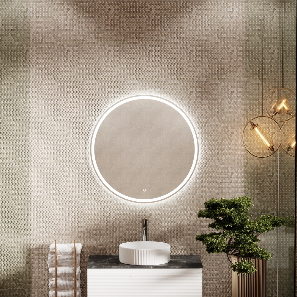 Sancos Bella Зеркало с подсветкой d80 см, сенсорный выключатель BE800