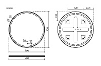 Sancos Bella Зеркало с подсветкой d90 см, сенсорный выключатель BE900