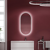Sancos Oval Зеркало с подсветкой 55х90h см, сенсорный выключатель OV55F