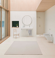 GSI Kube X Биде подвесное, 1 отверстие под смеситель, перелив, с крепежом, цвет: белый глянцевый 9464FR2111