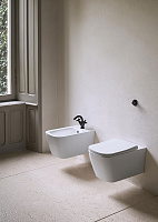 GSI Nubes Биде подвесное с 1 отверстием под смеситель и переливом, с крепежом, цвет: ardesia opaco 9665FR2126