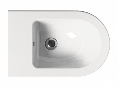 GSI Pura Биде подвесное с 1 отверстием под смеситель и переливом, с крепежом, цвет: белый глянцевый 8864FR2111