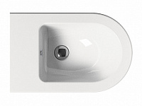 GSI Pura Биде подвесное с 1 отверстием под смеситель и переливом, с крепежом, цвет: белый глянцевый 8864FR2111