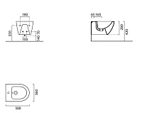 GSI Pura Биде подвесное с 1 отверстием под смеситель и переливом, с крепежом, цвет: белый глянцевый 8864FR2111