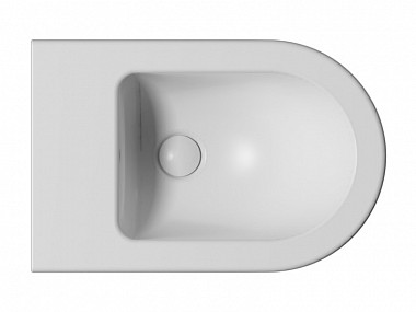 GSI Pura Биде подвесное с 1 отверстием под смеситель и переливом, с крепежом, цвет: белый матовый 8865FR2109