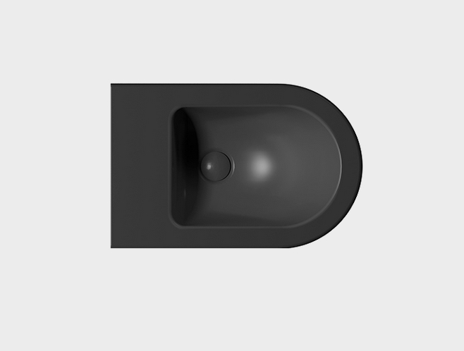 GSI Pura Биде подвесное с 1 отверстием под смеситель и переливом, с крепежом, цвет: ardesia opaco 8865FR2126