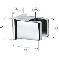 Remer Держатель ручного душа, цвет: nichel spazzolato opaco 339SOSNPO