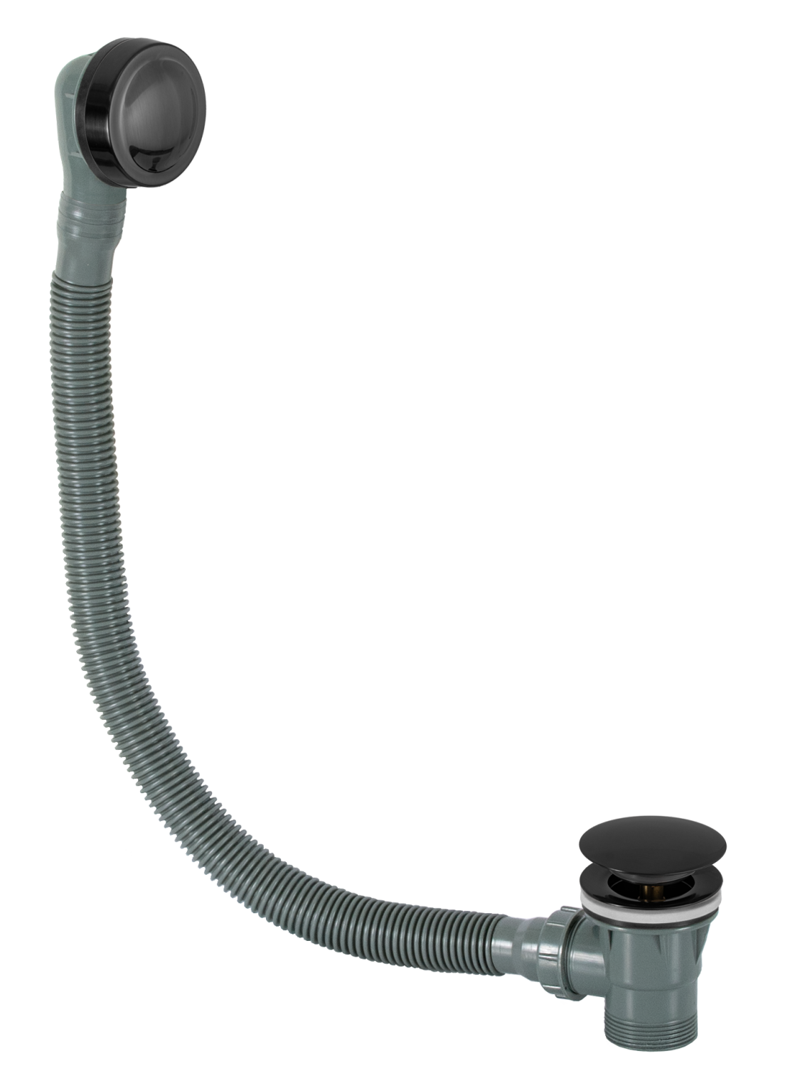 Remer Слив-перелив click-clack для ванны, цвет: cromo nero spazzolato 96PCCCFP