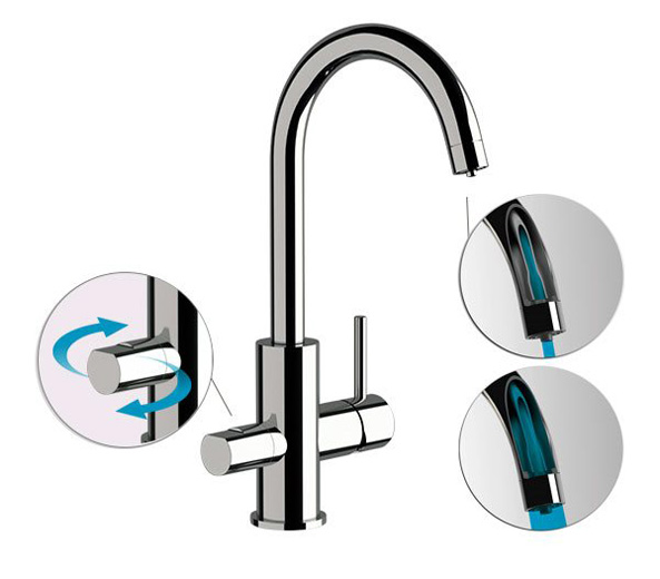 Remer Смеситель для кухни, с независимым каналом для питьевой воды, цвет: vecchio ottone N792DWVO