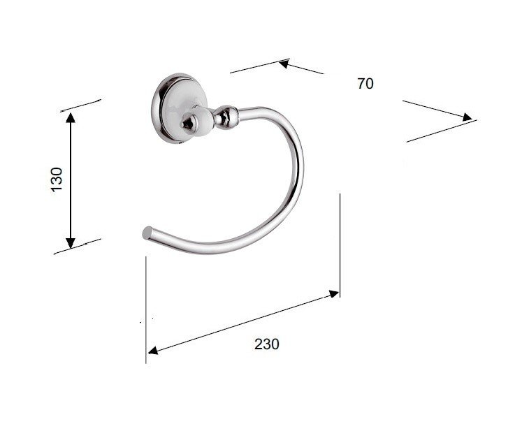 Remer Epoca Полотенцедержатель подвесной кольцевой, латунь, цвет: cromo EP44CR