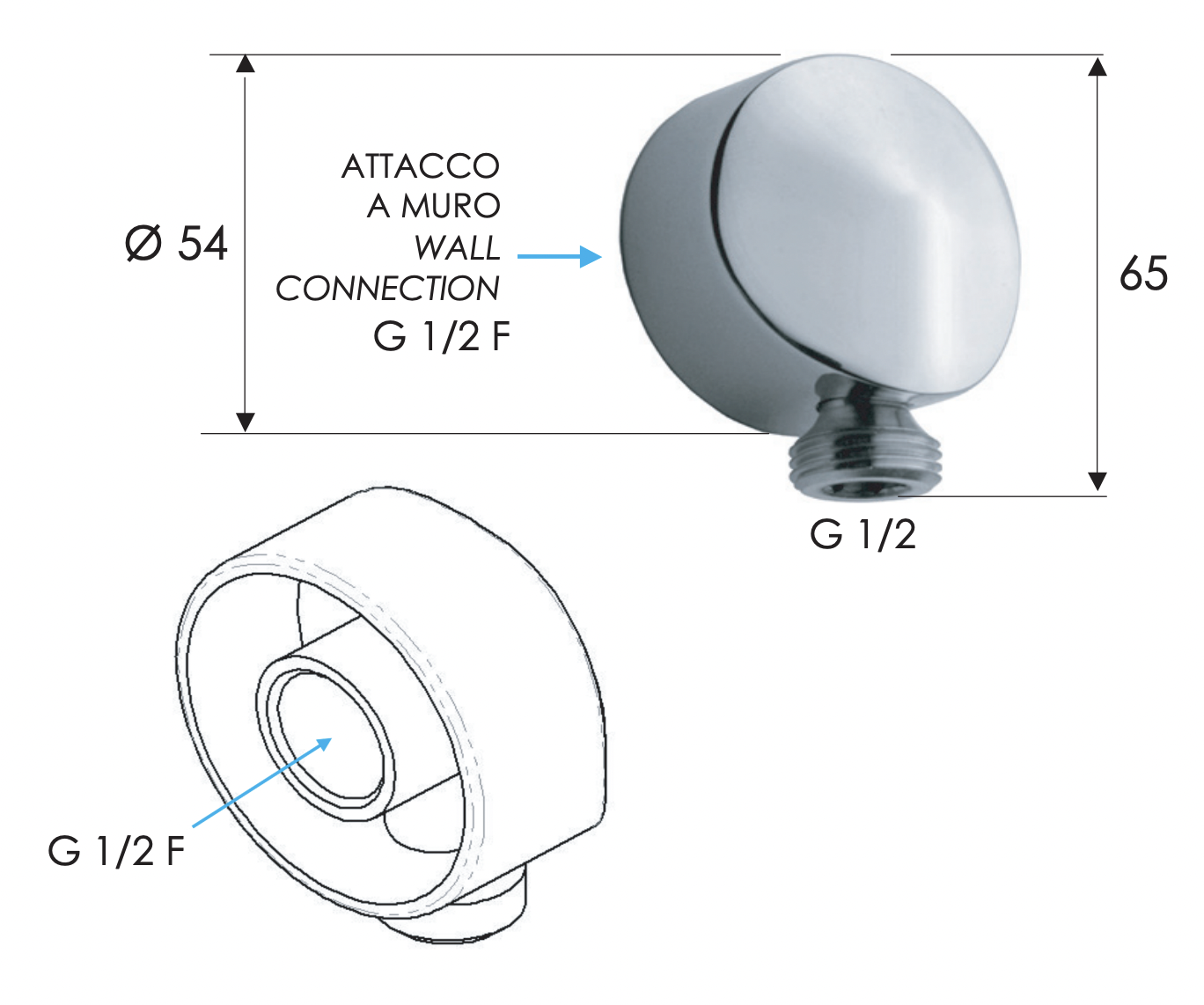 Remer Шланговое подключение, цвет: visual inox 309LXV