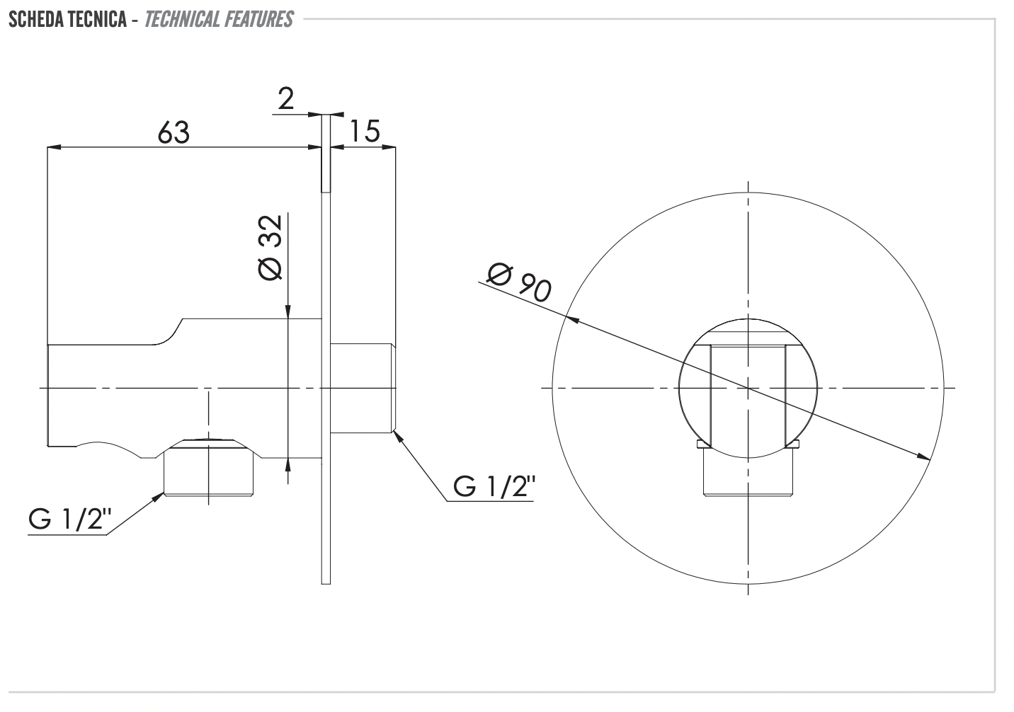 Remer Шланговое подключение с держателем душа, цвет: visual inox 337XXV