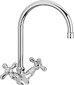 Paini Liberty Смеситель для кухни поворотный излив, на 1 отв., высота излива 18 см, цвет: хром 17CR572LMKM