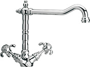 Paini Ornellaia Смеситель для кухни поворотный излив, на 1 отв., длина излива 25 см, цвет: хром 87CR570BKM