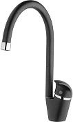 Paini Sicily Смеситель для кухни с поворотным изливом, высота излива 19,8 см, цвет: черный матовый 6344570PNLMKM