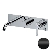 Remer Atelier Смеситель для ванны встраиваемый, излив, лейка, с внутренней частью, цвет: nero opaco AL54D2NO