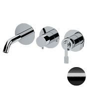 Remer Atelier Смеситель для ванны, излив, лейка, с внутренней частью, цвет: cromo nero spazzolato AL54D2PCFP