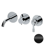 Remer Atelier Смеситель для ванны встраиваемый, излив, лейка, с внутренней частью, цвет: nero opaco AL54D2PNO