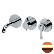 Remer Atelier Смеситель для ванны, излив, лейка, с внутренней частью, цвет: rame spazzolato AL54D2PRP