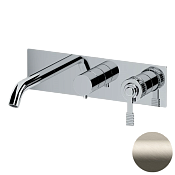 Remer Atelier Смеситель для ванны встраиваемый, излив, лейка, с внутренней частью, цвет: visual inox AL54D2XV