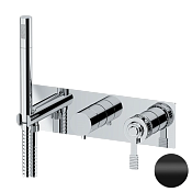 Remer Atelier Смеситель для ванны встраиваемый, 2 потребителя, с внутренней частью, цвет: nero opaco AL97D2NO