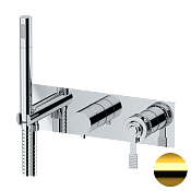 Remer Atelier Смеситель для ванны встраиваемый, 3 потребителя, с внутренней частью, цвет: oro lucido AL97D3DO