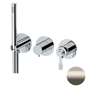 Remer Atelier Смеситель для ванны встраиваемый 3 потребителя с внутренней частью, цвет: visual inox AL97D3PXV