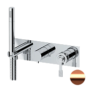 Remer Atelier Смеситель для ванны, 3 потребителя, с внутренней частью, цвет: rame spazzolato AL97D3RP